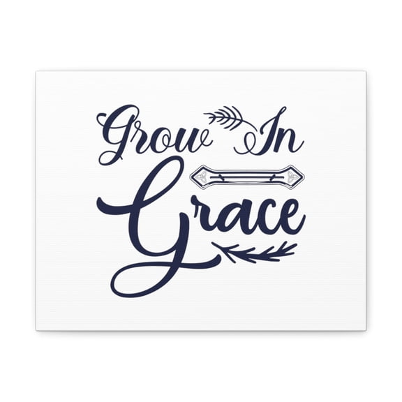 Scripture Walls Grow In Grace 2 Peter 3:18 Cursive Christian Wall Art Bible Verse Print Ready to Hang Unframed