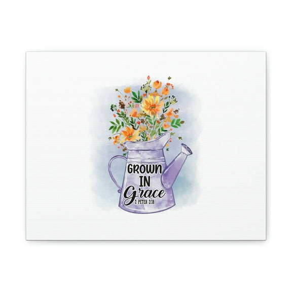 Scripture Walls Grow In Grace 2 Peter 3:18 Flower Christian Wall Art Bible Verse Print Ready to Hang Unframed