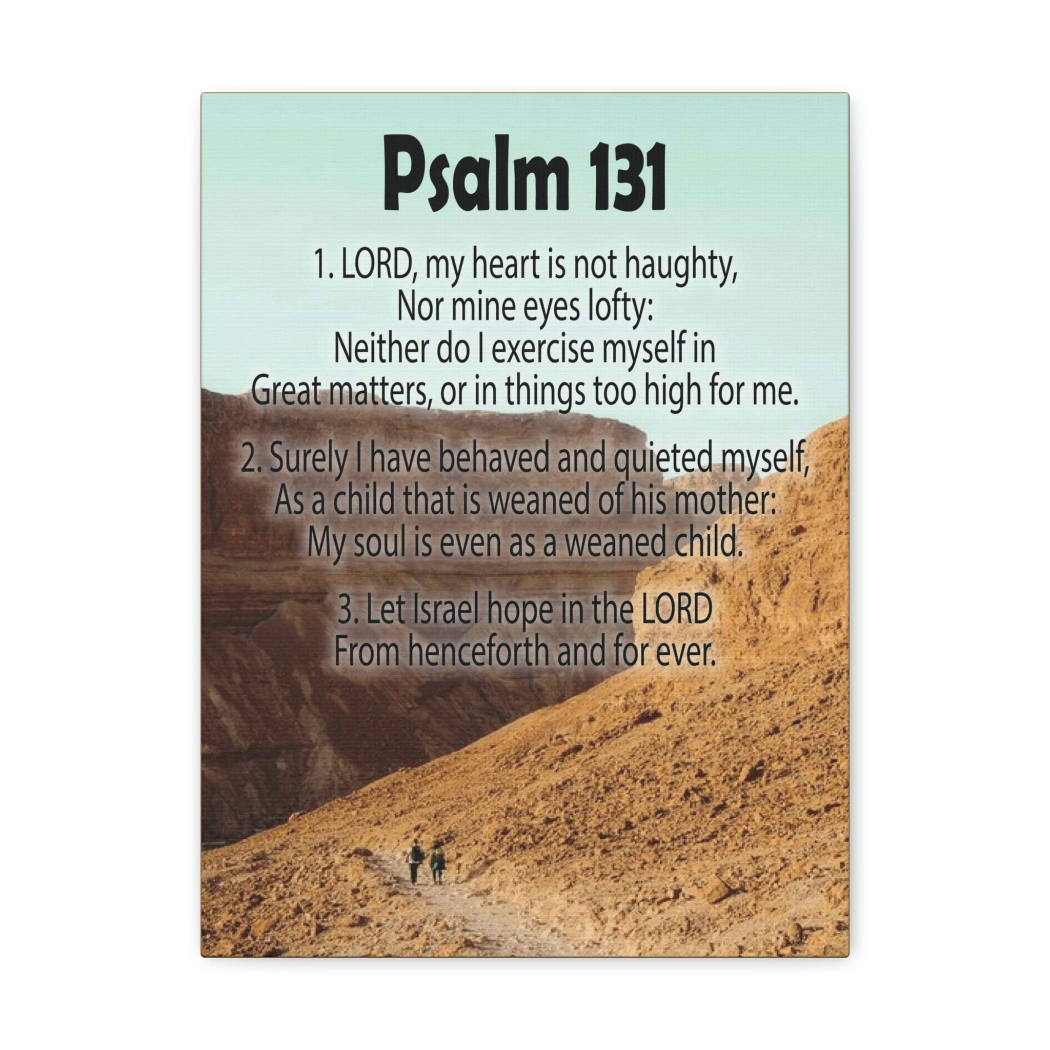 Scripture Walls Psalm 131 Heart Not Haughty Bible Chapter Canvas ...