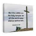 thumbnail image 1 of Scripture Walls  Holy Temple Habakkuk 2:20 Bible Verse Canvas Christian Wall Art Ready to Hang Unframed, 1 of 16