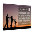 thumbnail image 1 of Scripture Walls  Honour Thy Father and Thy Mother Exodus 20:12 Bible Verse Canvas Christian Wall Art Ready to Hang Unframed, 1 of 9