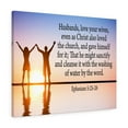 thumbnail image 1 of Scripture Walls  Husbands Love Ephesians 5:25-26 Bible Verse Canvas Christian Wall Art Ready to Hang Unframed, 1 of 7