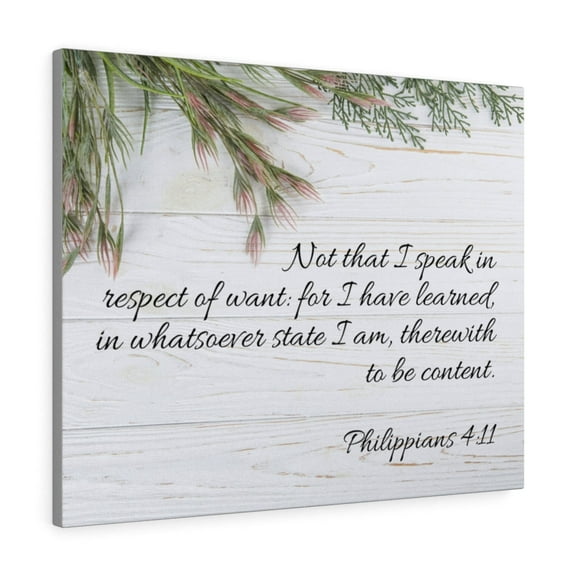 Scripture Walls I Speak in Respect Philippians 4:11 Wall Art Christian Home Decor Unframed
