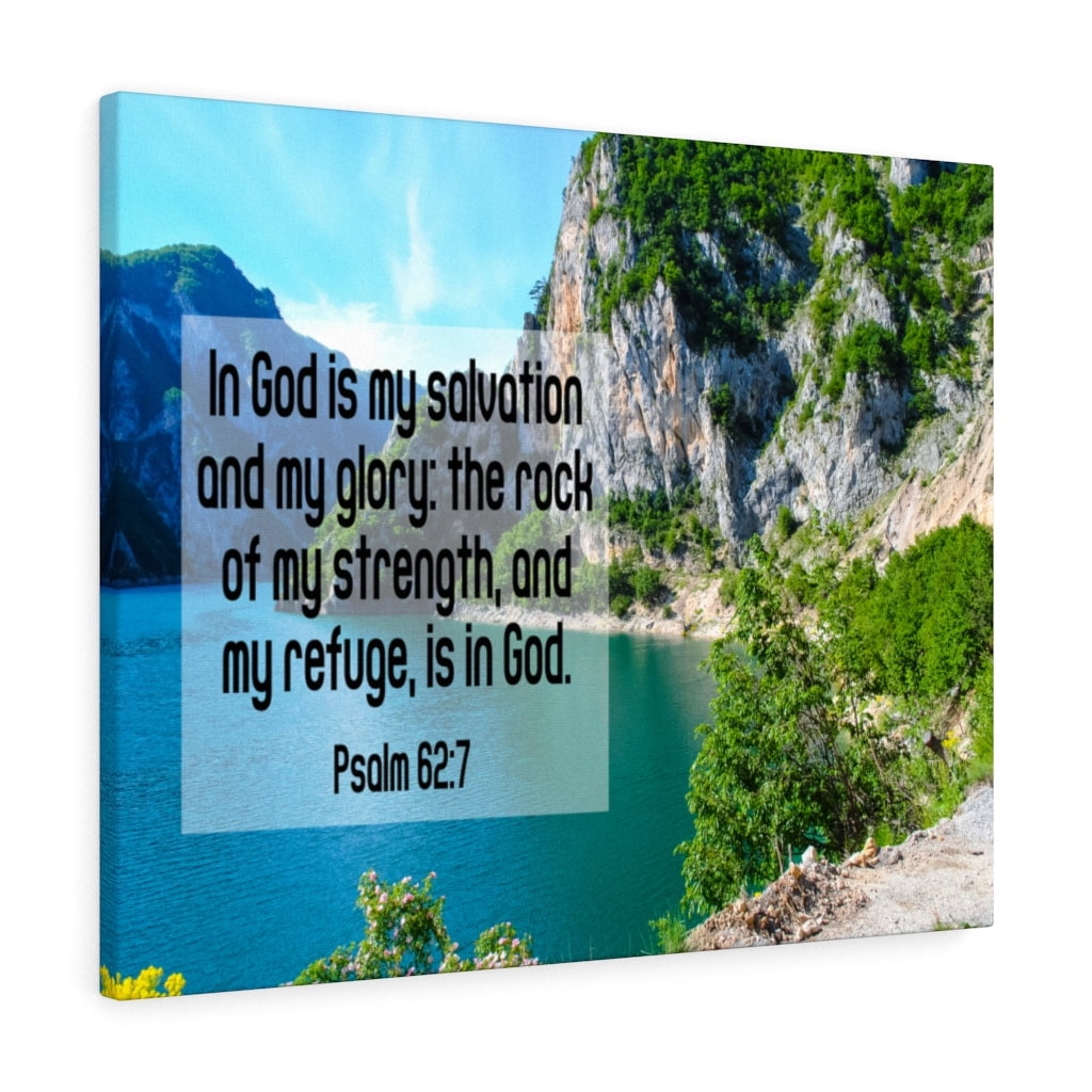 Scripture Walls Psalm 62:7 In God is My Salvation Bible Verse Canvas ...