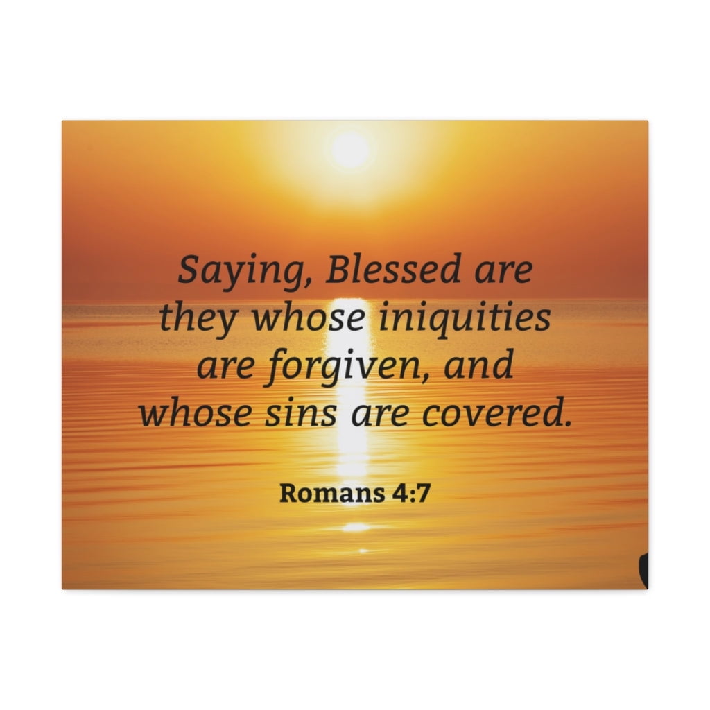 Scripture Walls Iniquities Are Forgiven Romanss 4:7 Bible Verse Canvas ...