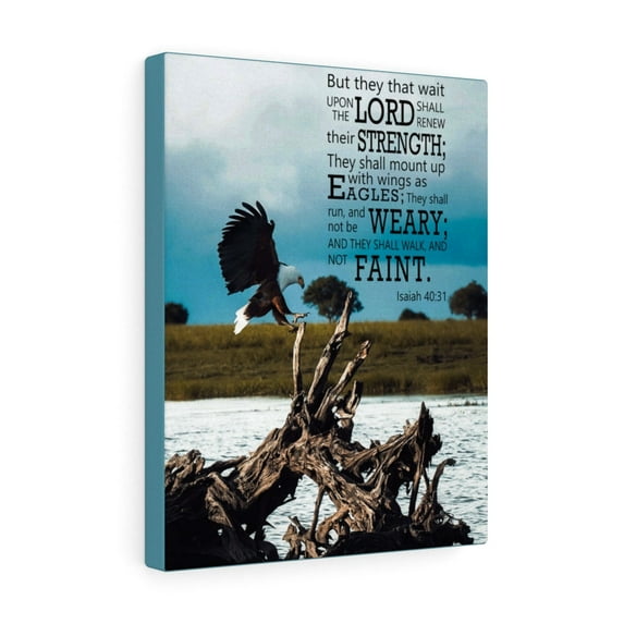 Scripture Walls Isaiah 40:31 The Lord Shall Renew Their Strength Christian Wall Decor Bible Art Ready to Hang Unframed
