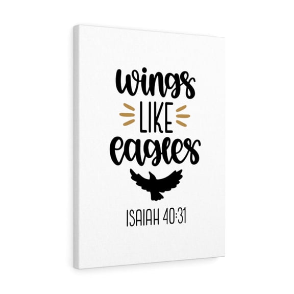 Scripture Walls Isaiah 40:31 Wings Like Eagles Bible Verse Canvas Christian Wall Art Ready to Hang Unframed