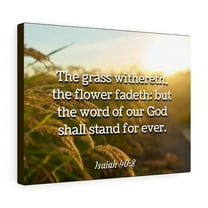 Scripture Walls Isaiah 40:8 Stand For Ever Bible Verse Canvas Christian Wall Art Ready to Hang Unframed