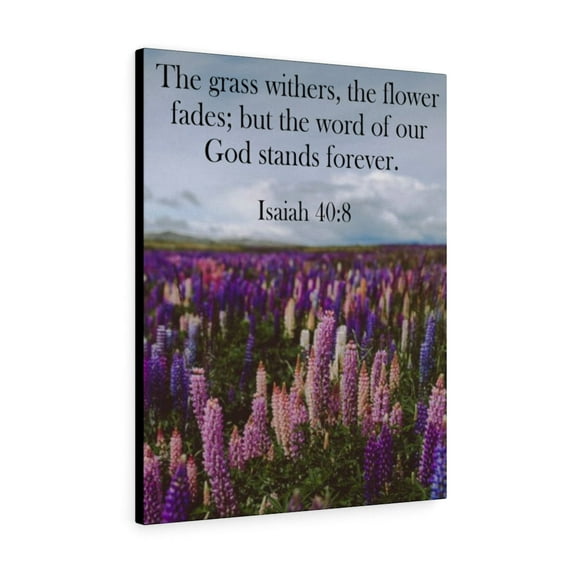 Scripture Walls Isaiah 40:8 Word of God Stands Forever Bible Verse Canvas Christian Wall Art Ready to Hang Unframed