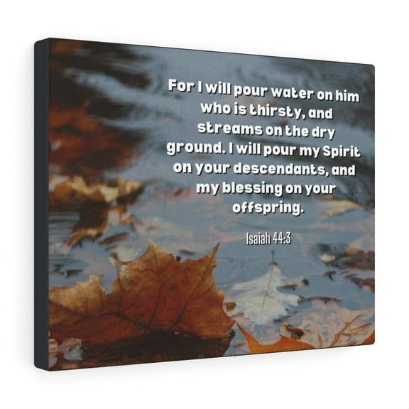 Scripture Walls Isaiah 44:3 Blessings Upon Offspring Bible Verse Canvas Christian Wall Art Ready to Hang Unframed
