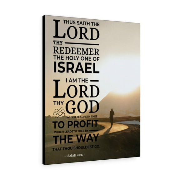 Scripture Walls Isaiah 48:17 I Am The Lord Thy God Bible Verse Canvas Christian Wall Art Ready to Hang Unframed