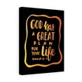 thumbnail image 1 of Scripture Walls Jeremiah 29:11 A Great Plan Black Bible Verse Canvas Christian Wall Art Ready to Hang Unframed, 1 of 16