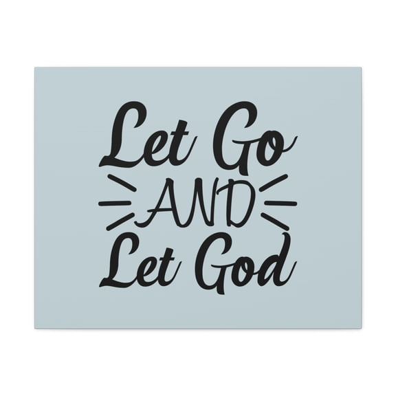 Scripture Walls Jeremiah 29:11 Let Go And Let God Pastel Blue Bible Canvas Christian Wall Art Ready to Hang Unframed