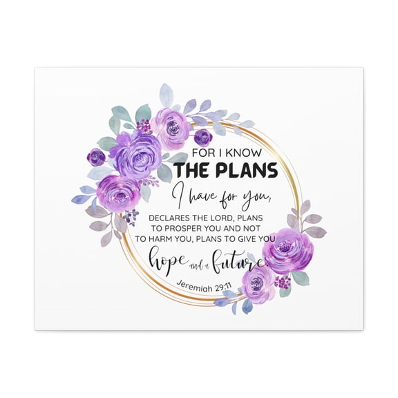 Scripture Walls Jeremiah 29:11 The Plans I Have Bible Verse Canvas Christian Wall Art Ready to Hang Unframed