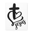 thumbnail image 1 of Scripture Walls John 3:16 Jesus Heart And Cross Bible Verse Canvas Christian Wall Art Ready to Hang Unframed, 1 of 18
