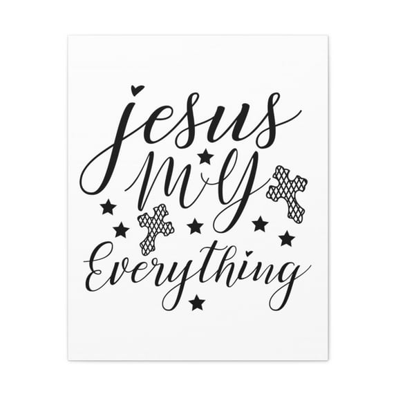 Scripture Walls Jesus My Everything Matthew 19:26 Christian Wall Art Print Ready to Hang Unframed