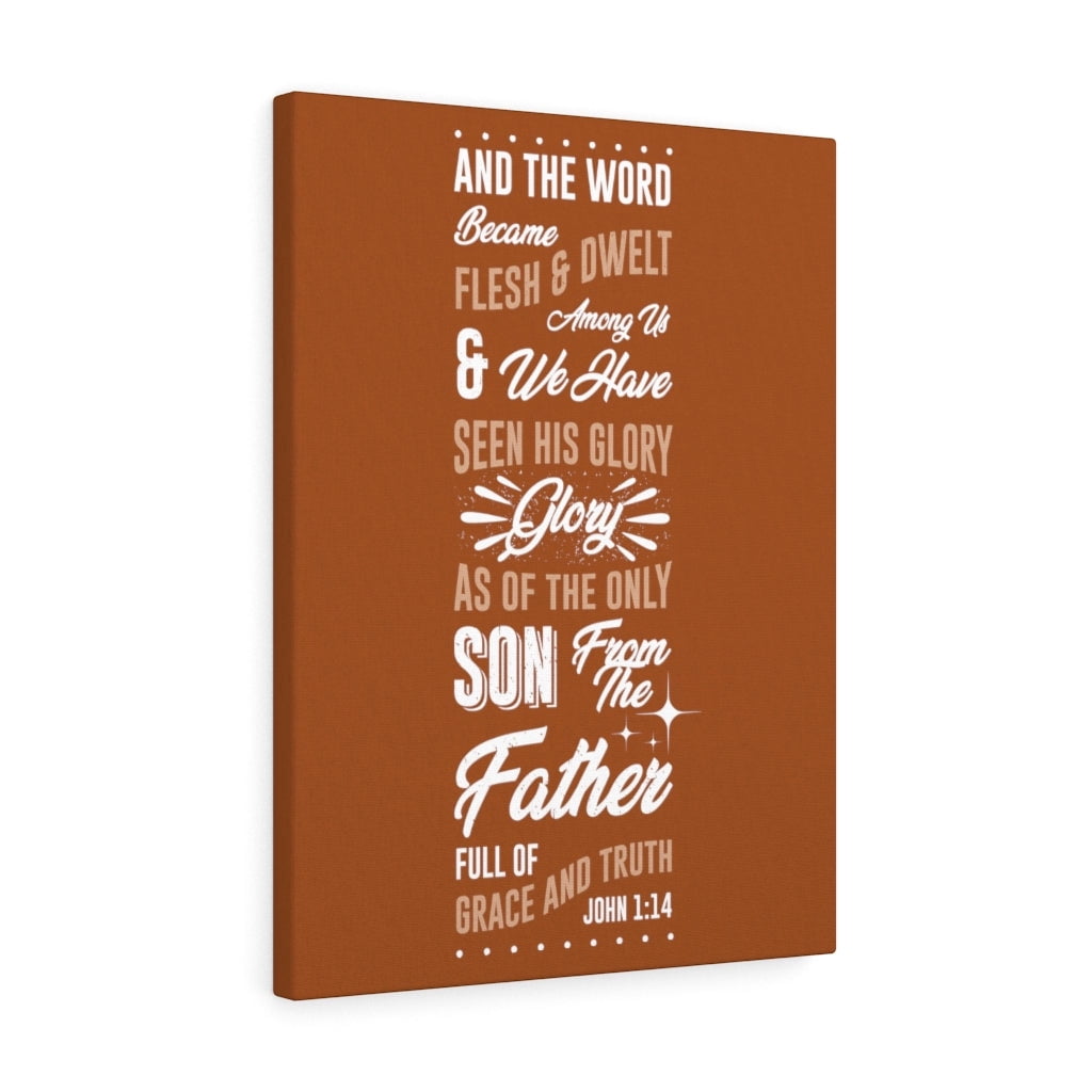 Scripture Walls John 1:14 His Glory Bible Verse Canvas Christian Wall ...
