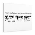 thumbnail image 1 of Scripture Walls John 1:16 From His Fullness Bible Verse Canvas Christian Wall Art Ready to Hang Unframed, 1 of 12