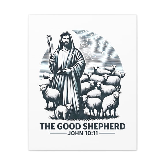 Scripture Walls John 10:11 The Good Shepherd Bible Verse Canvas ...