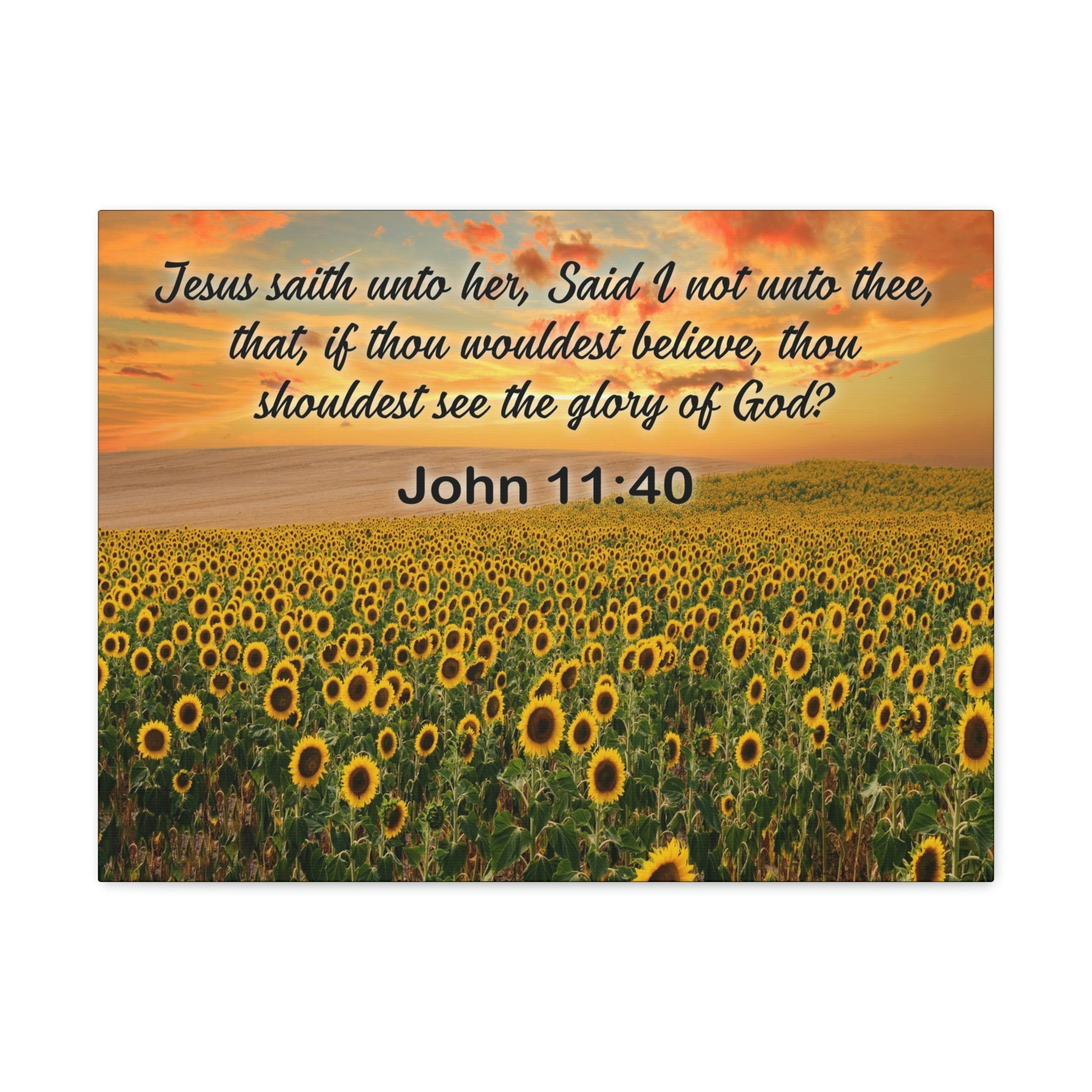 Scripture Walls John 11:40 The Glory of God Bible Verse Canvas ...