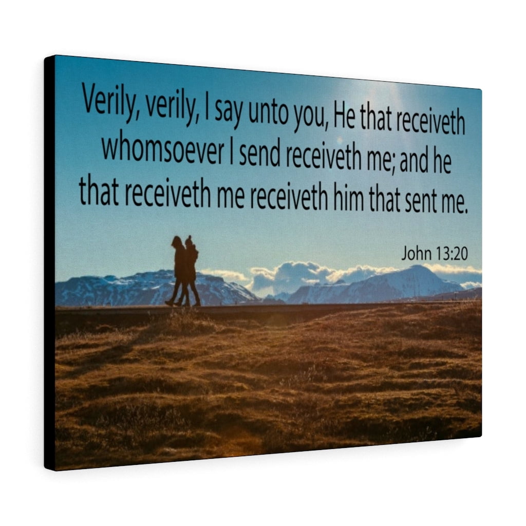Scripture Walls John 13:20 I Say Unto You Bible Verse Canvas Christian ...