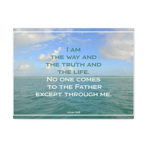 Scripture Walls John 14:6 The Way And The Truth Bible Verse Canvas Christian Wall Art Ready to Hang Unframed