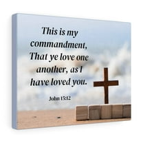 Scripture Walls John 15:12 My Commandment Bible Verse Canvas Christian Wall Art Ready to Hang Unframed