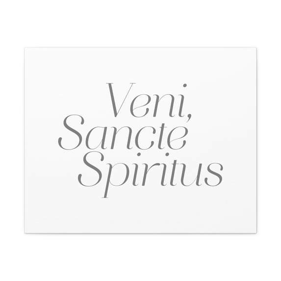 Scripture Walls John 15:26 Veni, Sancte Spiritus Bible Verse Canvas Christian Wall Art Ready to Hang Unframed