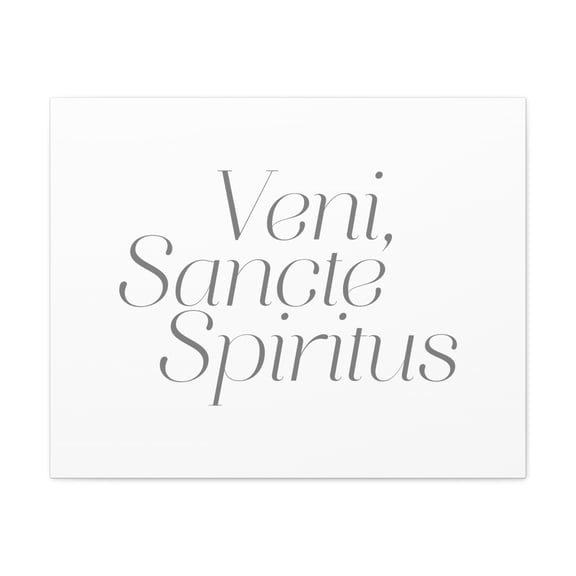 Scripture Walls John 15:26 Veni, Sancte Spiritus Bible Verse Canvas Christian Wall Art Ready to Hang Unframed