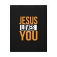 thumbnail image 1 of Scripture Walls John 3:16 Jesus Loves You Orange Bible Verse Canvas Christian Wall Art Ready to Hang Unframed, 1 of 3