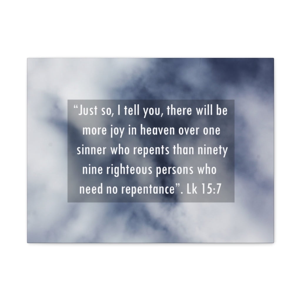 Scripture Walls Joy In Heaven Luke 15:7 Bible Verse Canvas Christian ...
