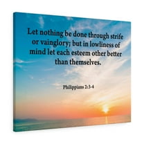 Scripture Walls  Let Nothing Be Done Philippians 2:3-4 Bible Verse Canvas Christian Wall Art Ready to Hang Unframed