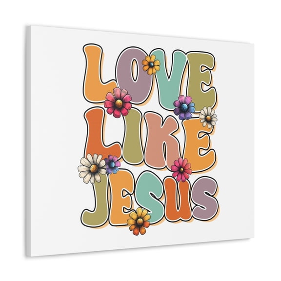 Scripture Walls Love Like Jesus Retro Bible Verse Canvas Christian Wall Art Ready to Hang Unframed