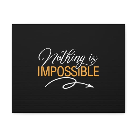 Scripture Walls Luke 1:37 Nothing Is Impossible Christian Wall Art Bible Verse Print Ready to Hang Unframed