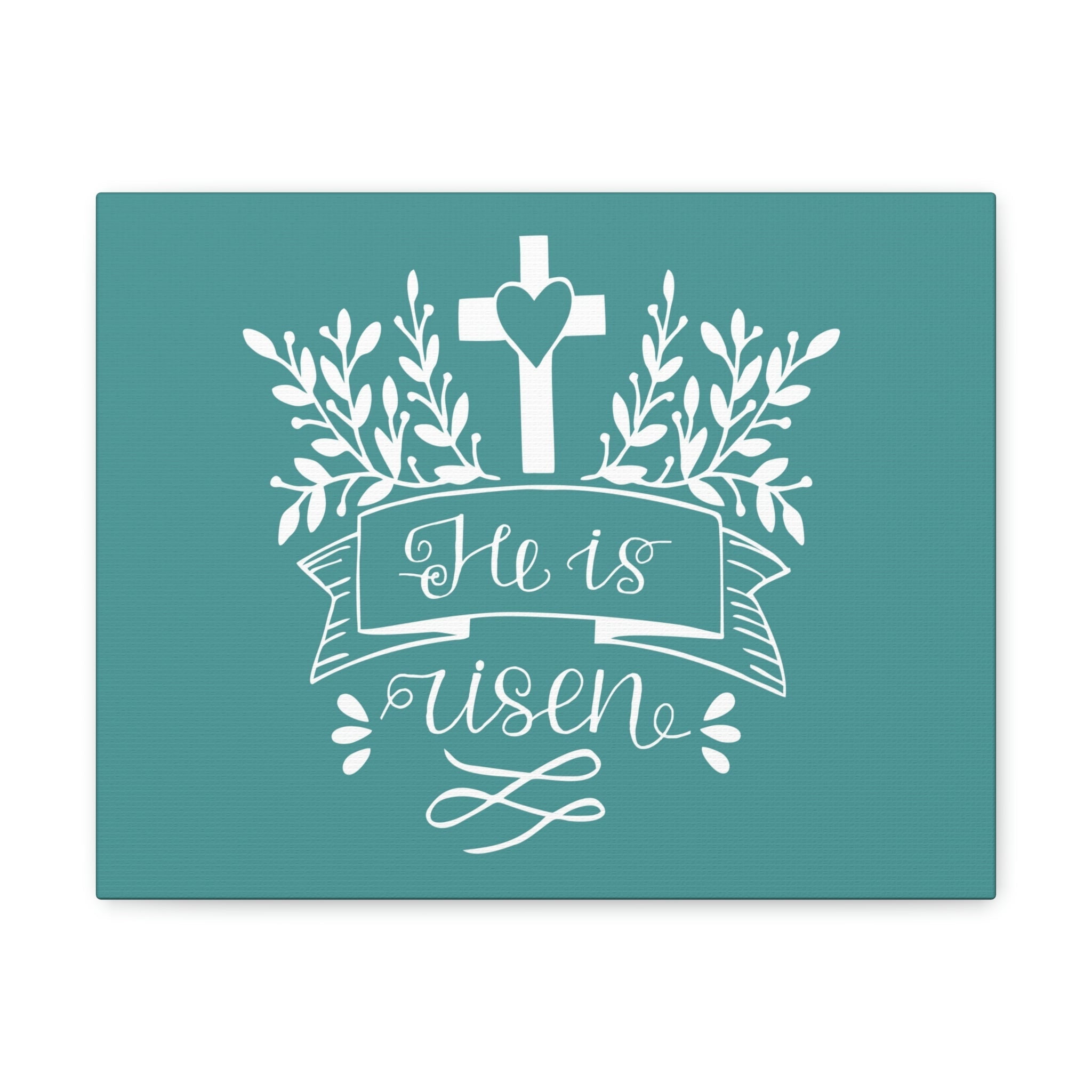 Scripture Walls Matthew 28:6 He Is Risen Teal Branches Christian Wall ...