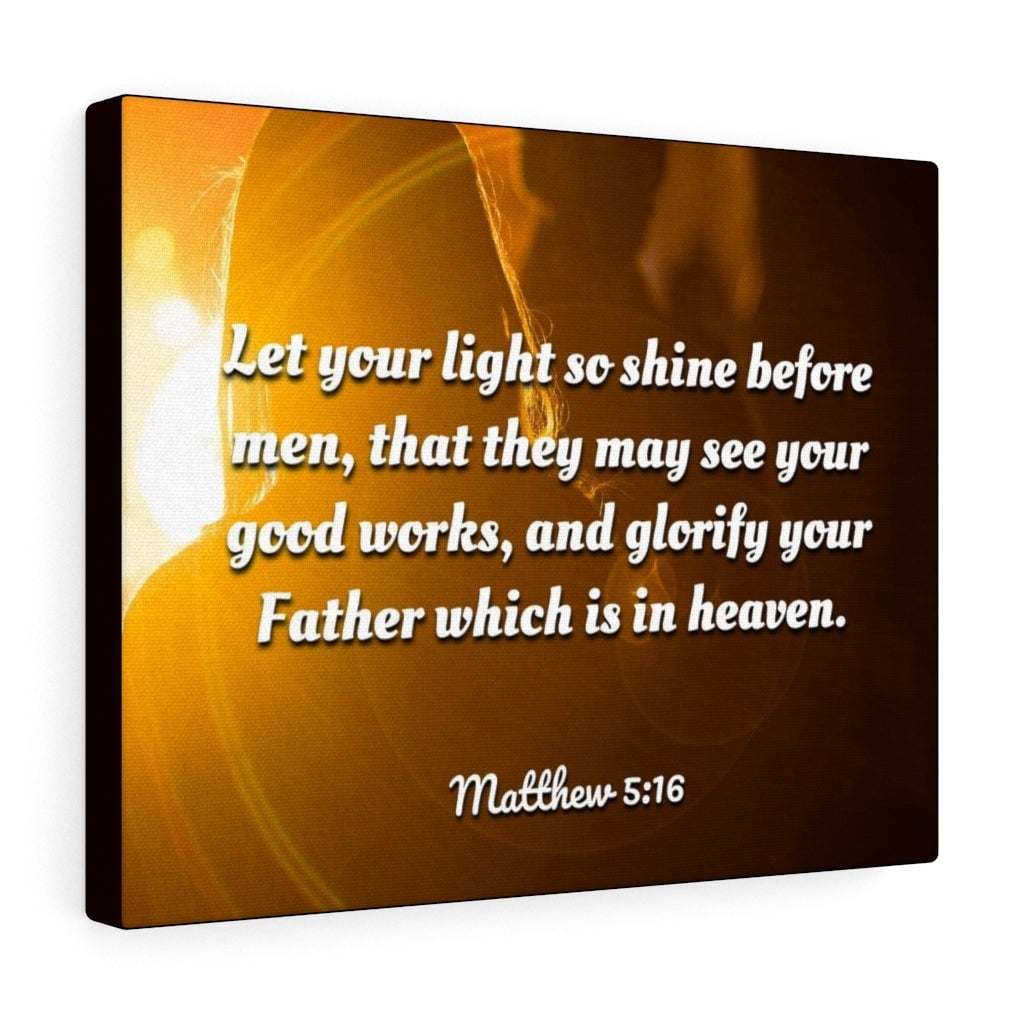 Glorift Scripture Walls Matthew 5:16 Glorify Your Father Bible Verse Canvas ...