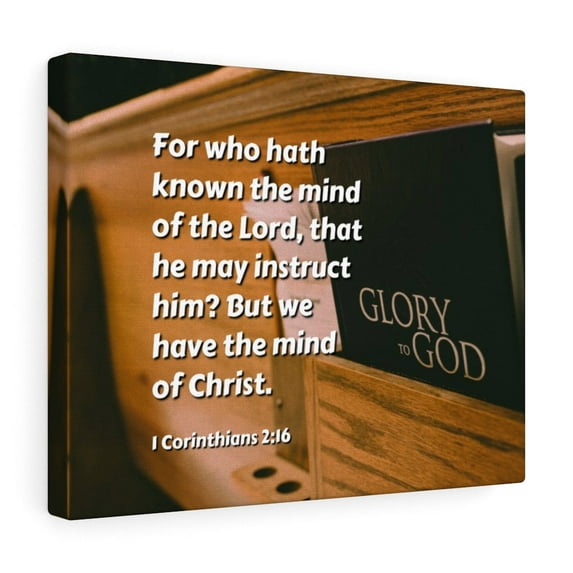 Scripture Walls Mind Of Christ 1 Corinthians 2:16 Bible Verse Canvas Christian Wall Art Ready to Hang Unframed