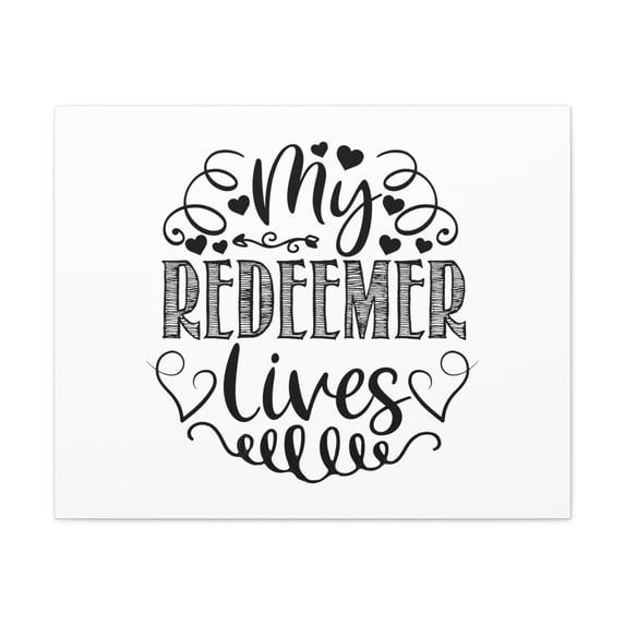 Scripture Walls Proverbs 19:25 My Redeemer Lives Hearts Bible Verse Canvas Christian Wall Art Ready to Hang Unframed