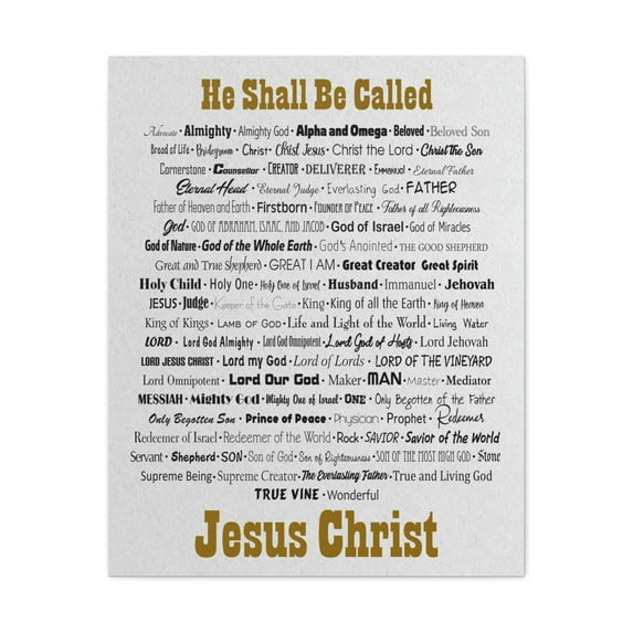 Scripture Walls Names of God He Shall Be Called Matthew 1:21 Christian Home Decor Unframed