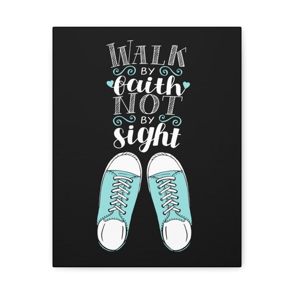 Scripture Walls Not By Sight Black 2 Corinthians 5:7 Christian Wall Art Bible Verse Print Ready to Hang Unframed