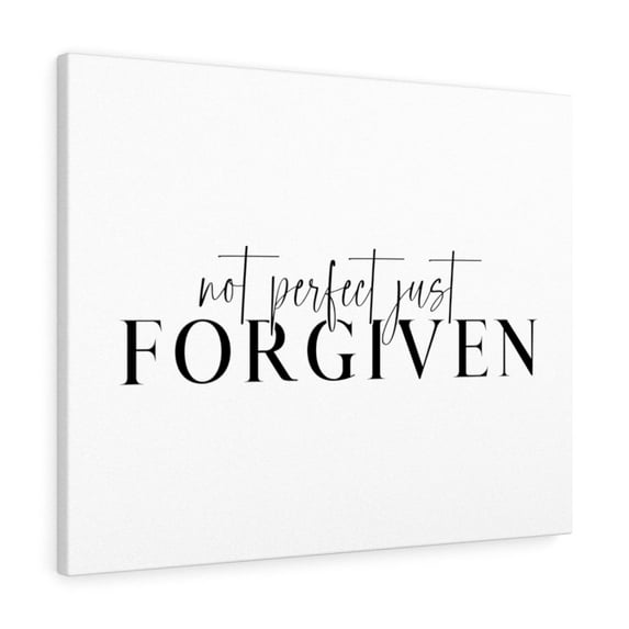 Scripture Walls Not Perfect Just Forgiven Bible Verse Canvas Christian Wall Art Ready to Hang Unframed