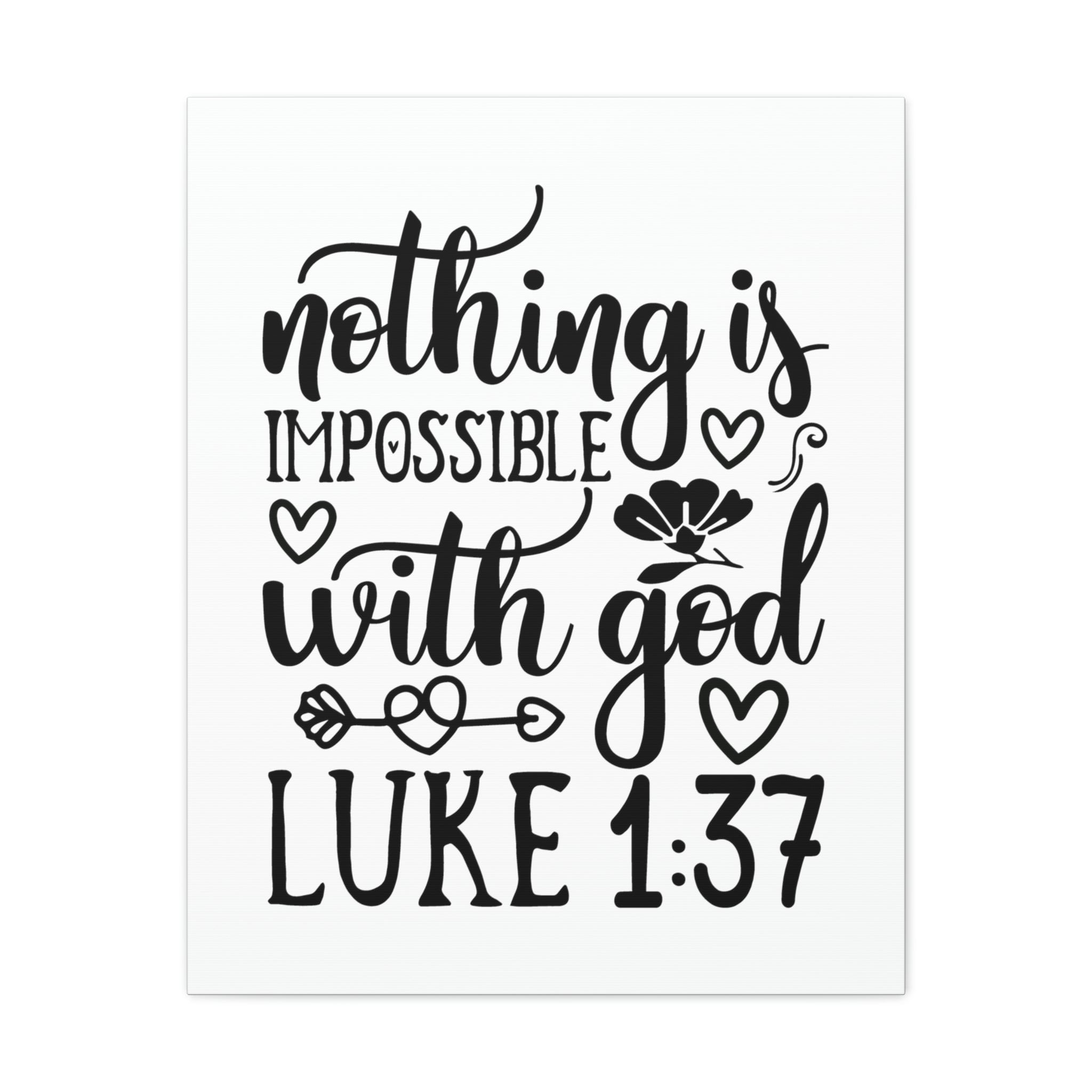 Scripture Walls Luke 1:37 Nothing Impossible With God Bible Verse ...