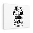 thumbnail image 1 of Scripture Walls  Patient 1 Peter 3:9 Bible Verse Canvas Christian Wall Art Ready to Hang Unframed, 1 of 12