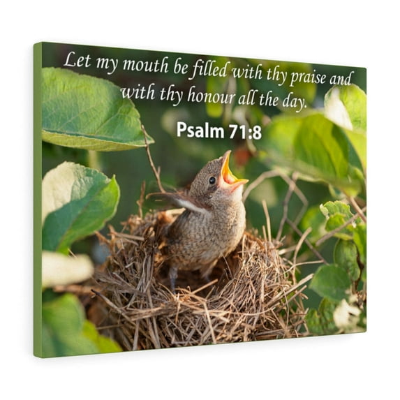 Scripture Walls Psalm 71:8 Praise and Honour Bible Verse Canvas Christian Wall Art Ready to Hang Unframed