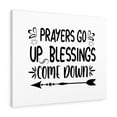 thumbnail image 1 of Scripture Walls  Prayers Go Up Blessings Come Down Bible Verse Canvas Christian Wall Art Ready to Hang Unframed, 1 of 16