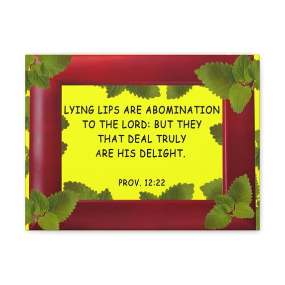 Scripture Walls Proverbs 12:22 To The Lord Bible Verse Canvas Christian ...