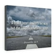 thumbnail image 1 of Scripture Walls Proverbs 16:9 Directeth His Steps Bible Verse Canvas Christian Wall Art Ready to Hang Unframed, 1 of 16