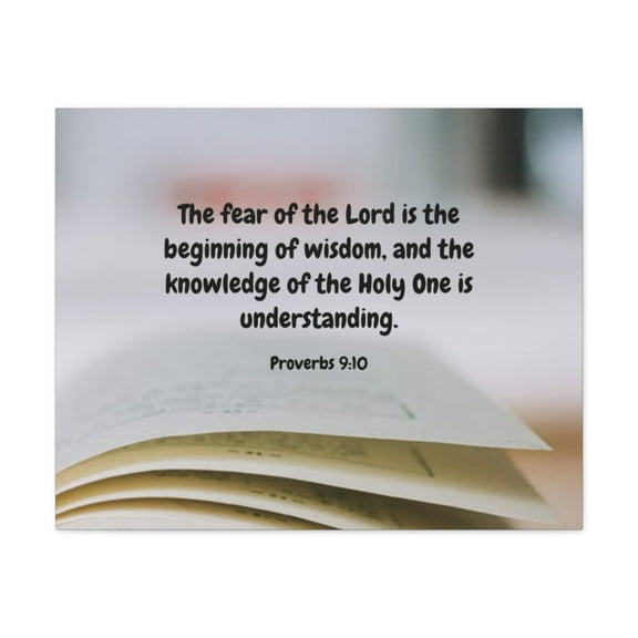 Scripture Walls Proverbs 9:10 Fear Of The Lord Bible Verse Canvas Christian Wall Art Ready to Hang Unframed