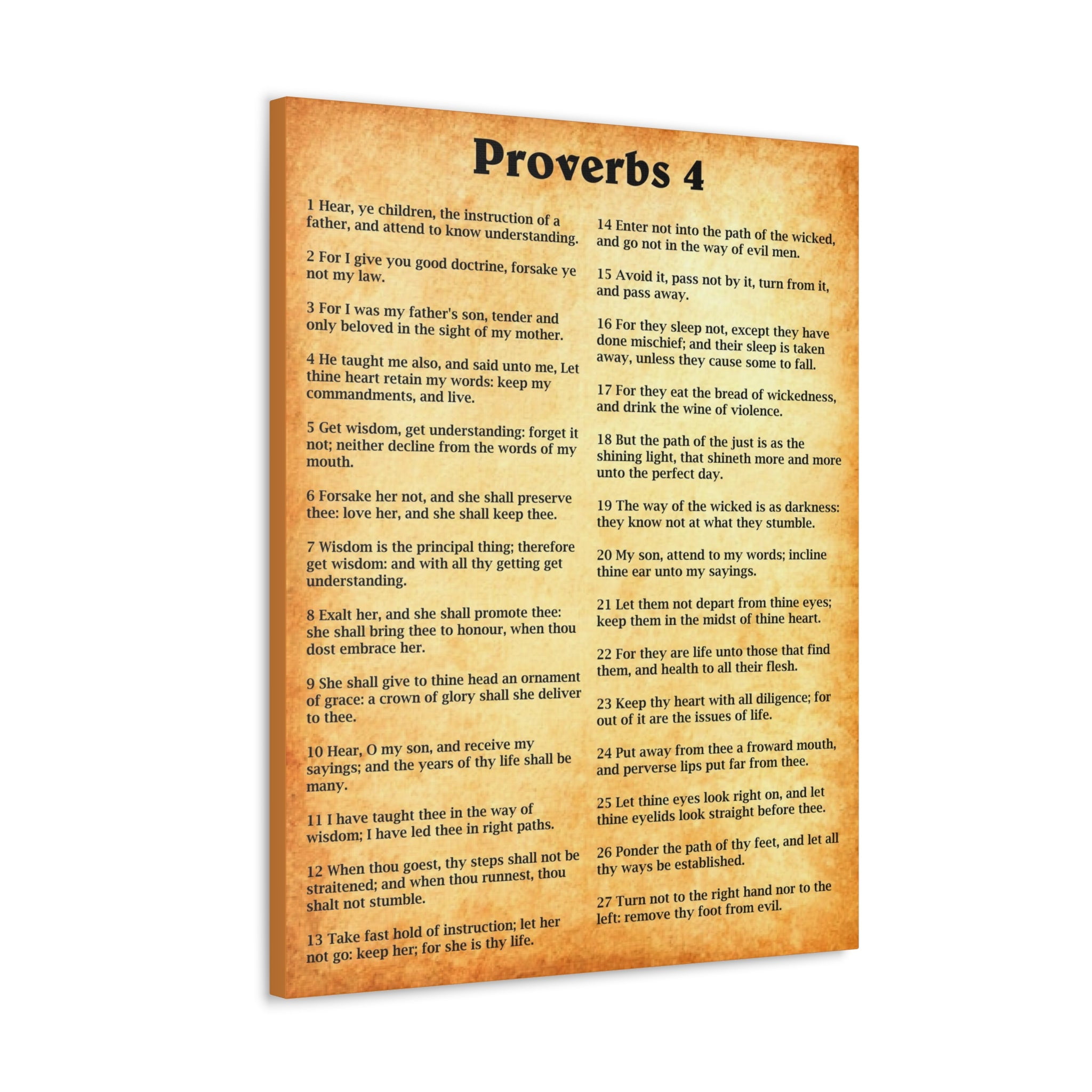 Scripture Walls Proverbs Chapter 4 Gold Bible Canvas Christian Wall Art Scripture walls proverbs chapter 4 gold bible canvas christian wall art