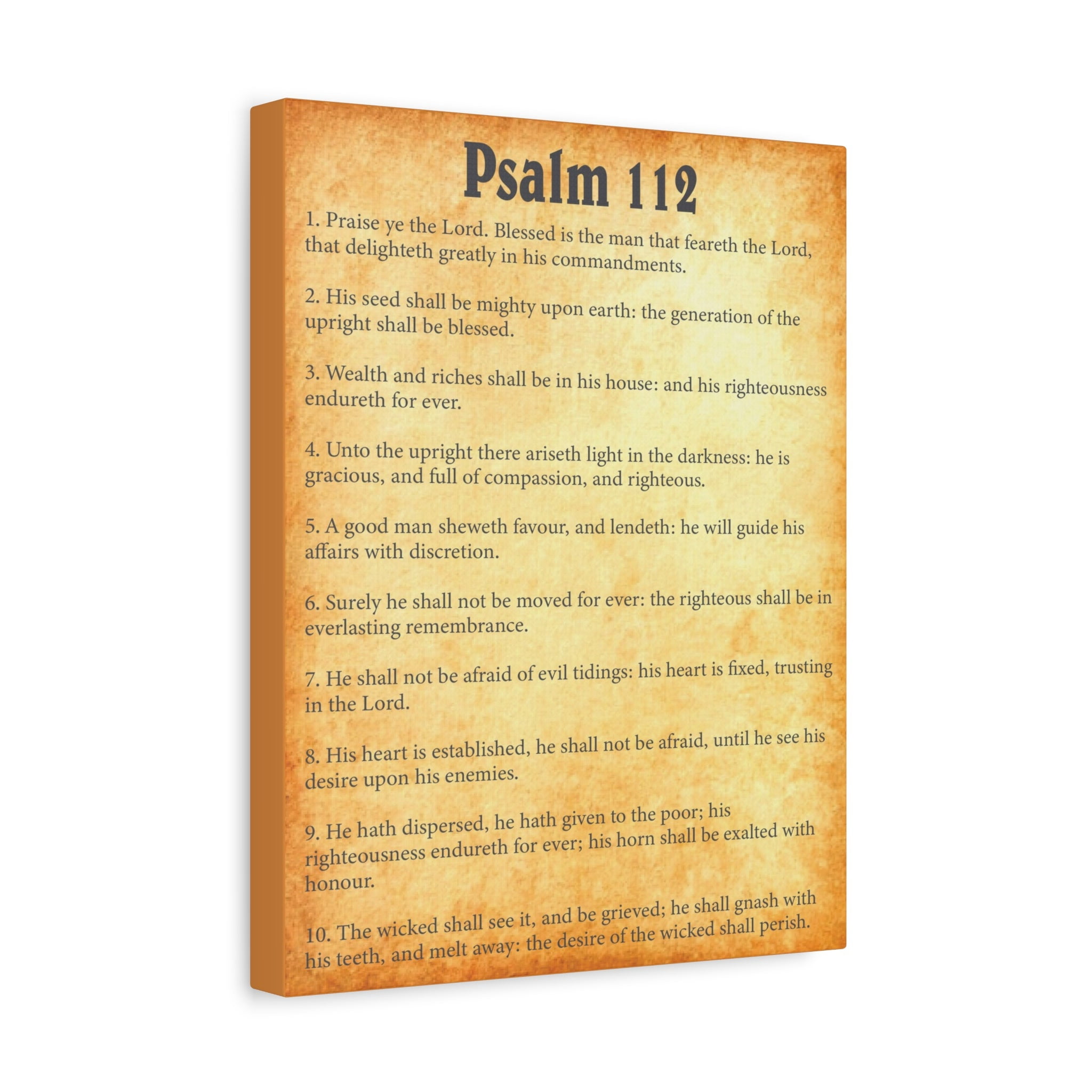 Scripture Walls Psalm 112 Gold Bible Chapter Canvas Christian Wall Art ...